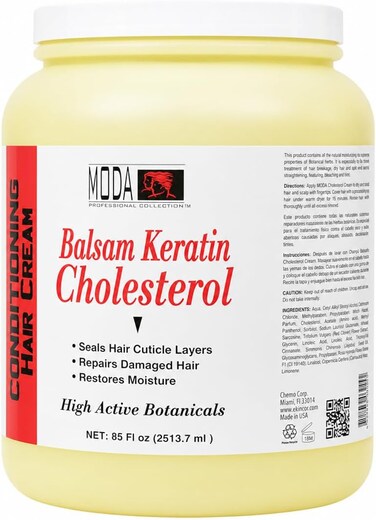 Moda Keratin & Cholesterol Hair Mask, Deep Moisturizing, 85 Oz