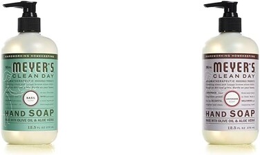 Mrs. MEYER'S Clean Day Basil and Lavender Hand Soap Bundle, 2 X 12.5 Fl. Oz