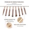 Msq Eye Makeup Brushes 8PCS Eyeshadow Makeup Brushes Set with Bag Soft Synthetic Hairs for Eyeshadow, Eyeliner, Blending, Concealer, Nose Shadow (Khaki)