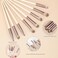 Msq Eye Makeup Brushes 8PCS Eyeshadow Makeup Brushes Set with Bag Soft Synthetic Hairs for Eyeshadow, Eyeliner, Blending, Concealer, Nose Shadow (Khaki)