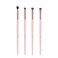 Msq Eyeshadow Brushes Set 4PCS Makeup Eye Brushes Eyeshadow Blending Brush Eyebrow Highlighter Brush Beauty Brushes, Pink