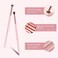 Msq Eyeshadow Brushes Set 4PCS Makeup Eye Brushes Eyeshadow Blending Brush Eyebrow Highlighter Brush Beauty Brushes, Pink