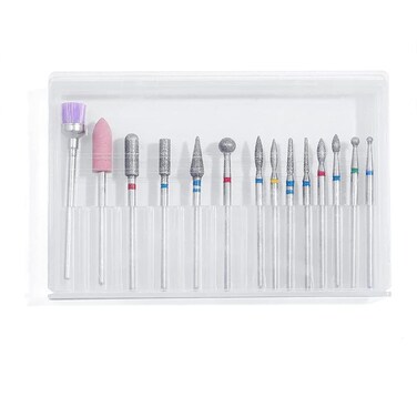 Yinhing Nail Drill Bits Set 14PCS, Manicure Pedicure Tool with Storage Case