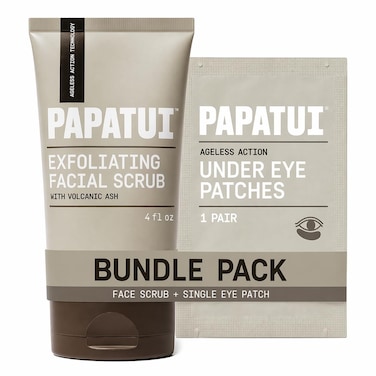 Papatui By Dwayne Johnson Exfoliating Face Scrub + Under Eye Patch Bundle