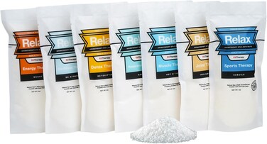 Relax Spa & Bath Rx Therapy Bath Salts Variety Pack, 7-Pack Sample