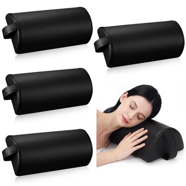 Ripeng 4 Pcs Half Round Massage Table Bolster Pillow Pad with Strap Handle
