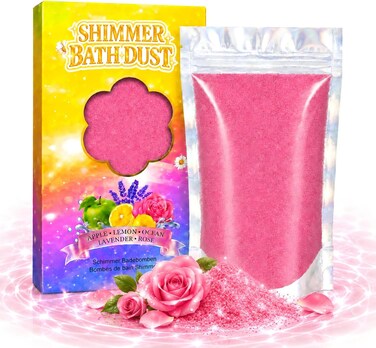 Tomkids Shimmer Bath Bombs, Bagged Bathbomb Sparkling Bath Dust