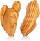 SiliFine 2 Pcs Olive Wood Gua Sha Tools for Face Natural Massager