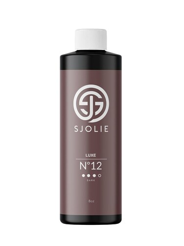 Sjolie sunless Sjolie Spray Tan Solution - Luxe 12 - Violet Based Dark Blend Sunless Tanning Solution for Deep, Dark Bronze Finish, All Natural (8OZ)