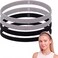 Sumind 4 Pcs Thin Non-Slip Sport Elastic Head Bands, Black, Grey