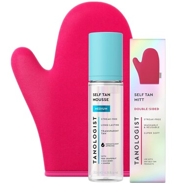 Tanologist Medium Tanning Mousse + Self-Tan Mitt, Sunless Self-Tanner Set