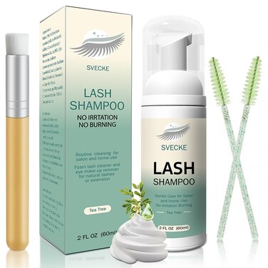 Svecke Tea Tree Lash Shampoo Kit, Eyelash Extension Cleanser