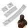 FeelingWarm U Shape Hair Finishing Fixer Comb Clips 6 Pack Bobby Bangs Holder Styling Tool Wavy Spring Stretchable Circle Black Bun