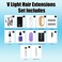Cara V Light Hair Extensions Kit V-Light Extension Machine V-Light Extension Remover Machine.V-Light Glue 20G 6 V Light Glue Remover Solution 20ML 6(Black Machine Set 2)
