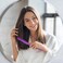 Vocoste Nylon Teasing Brush, Three Row Salons Teasing Brush, Teasing Brush, for Styling Backcombing, Purple 8.86" Length