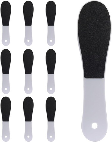 Waziaqoc Foot File, 10 Pack, Double Sided Callus Remover, White