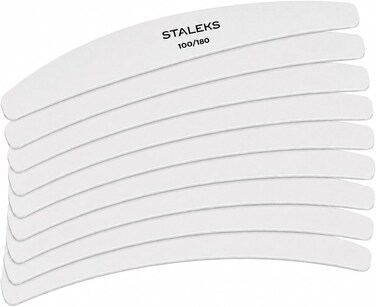 Staleks Pro Expert 41 Crescent Nail Buffer, 100/180 Grit, 10 Count
