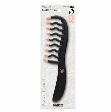 Conair Curly Hair Comb Black &amp; Pink