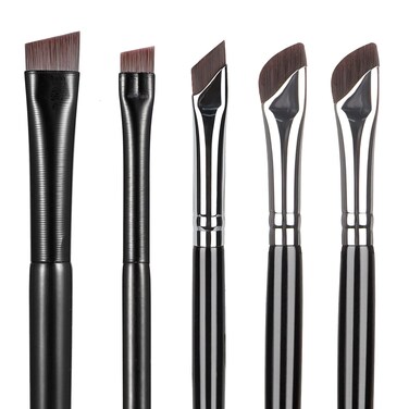 Etercycle Eyeliner Brushes Set - Fine Angled Brushes for Eyeliner, Eyebrow and Concealer - Upgraded Sickle Ultra Thin Slanted Flat Angle for Beauty Cosmetic Tool