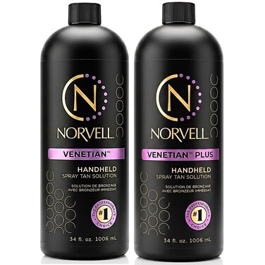 Norvell Premium Venetian and Venetian Plus Sunless Tanning Solutions Bundle Pack - 34 Fl Oz