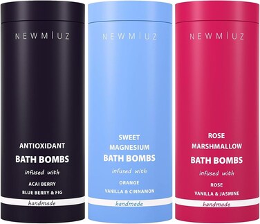 New Miuz Relaxing Bubble Bath Bombs Gift Set Pack of 3