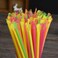 Bflcttbd 100PCS Snow Cone Straws Spoon Straws Plastic Spoon Straws Disposable Snow Cone Spoon Straws Disposable Slushie Straws with Spoon