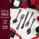 Joyido 150PCS Black Plastic Silverware Set Elegant for Halloween &amp; Wedding
