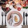 Joyido 150PCS Black Plastic Silverware Set Elegant for Halloween &amp; Wedding