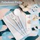 Fabulous Party 180PCS White Plastic Silverware with Blue Handle