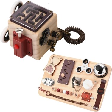 Potatomato Busy Cube &amp; Fidget Busy Board 2 Set