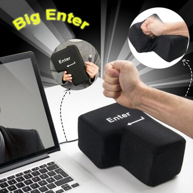 Yadillo Creative USB Big Enter Key Giant Button Relieve Stress Toy for PC