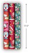 Hallmark Peanuts Christmas Wrapping Paper Mini Rolls, 3-Pack (Snoopy)