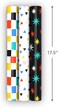 Hallmark Wrapping Paper Mini Rolls, 3-Pack (Checker, Triangles) 45 Sq. Ft.