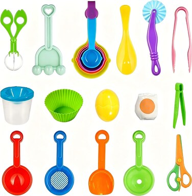 Hiawbon 20 Pcs Sensory Bin Tools Sensory Bin Toys for 2+ Years Old