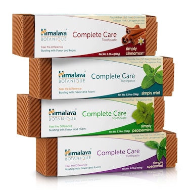 Himalaya Botanique Complete Care Toothpaste, Herbal Variety 4 Pack, 5.29 Oz