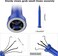 Housolution Grabber Tool Magnetic, Bendable Reacher with LED Lights, Blue