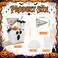 Hushee 12 Set Halloween Boo Basket Kit Trick or Teach Gift Buckets Plastic