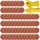 Hushee 50 Pack Copper Coated Scourers Rust Resistant Scrubbing Scouring Pad