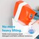 Impresa Laundry Detergent Stand - 2-Pack, White Drip Catcher &amp; Liner, Laundry Detergent Storage - Hook &amp; Loop Strap &amp; Secure Grip Feet, Room Organization