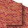 Liobelon Red Brick Pattern Wrapping Paper Roll, 17 Inches X 16.4 Feet