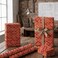 Liobelon Red Brick Pattern Wrapping Paper Roll, 17 Inches X 16.4 Feet