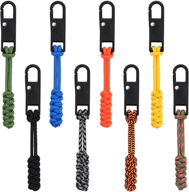 Novwang 8-Pack Zipper Pull Replacement Set, Detachable Zipper Pulls