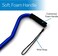 Rms Folding Cane with Offset Foam Handle, Adjustable Walking Stick (Blue)