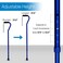 Rms Folding Cane with Offset Foam Handle, Adjustable Walking Stick (Blue)
