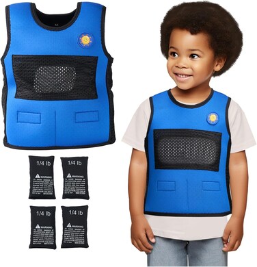 Toparchery Weighted Vest with Sensory Needs - Compression Vest for Sensory Overload Includes Removable Weights