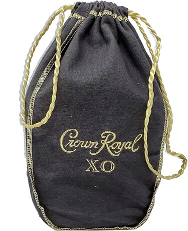 Crown royal noble collection Crown Royal Bag with Drawstring Grey W/XO - Extra Old