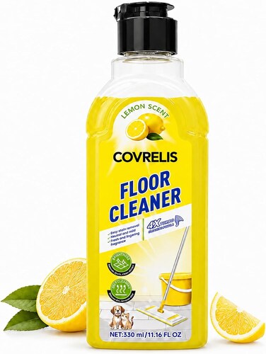 Covrelis Multi-Surface Floor Cleaner Mopping Solution, Pet Safe Lemon Scent