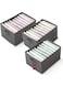 nomadlyf 3PCS Closet Organizers and Storage Bins   Collapsible Fabric Wardrobe Clothes Organizer with 9-Grid Compartments   Sturdy Foldable Storage Box for Shelves &amp; Wardrobes