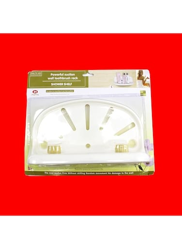 Wall Attachable Shower Shelf 17x10CM Space-Saving Bathroom Organizer Durable and Easy to Install Perfect for Storing Toiletries Shampoo Soap and Accessories Compact Stylish Design