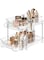 Yoawllty Under Sink Organizer, 2-Tier Bathroom Cabinet Organizer, Clear Organizers storage with Dividers and Cups, Multi-Purpose Slide-Out Storage Container for Cabinet, Fridge, Kitchen, Makeup